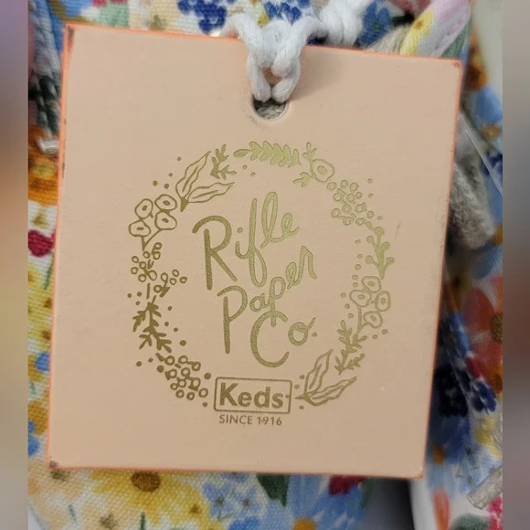 NWOT Rifle Paper Co. Keds Multicolor Floral Canvas Shoes Size 11 - Picture 2 of 9